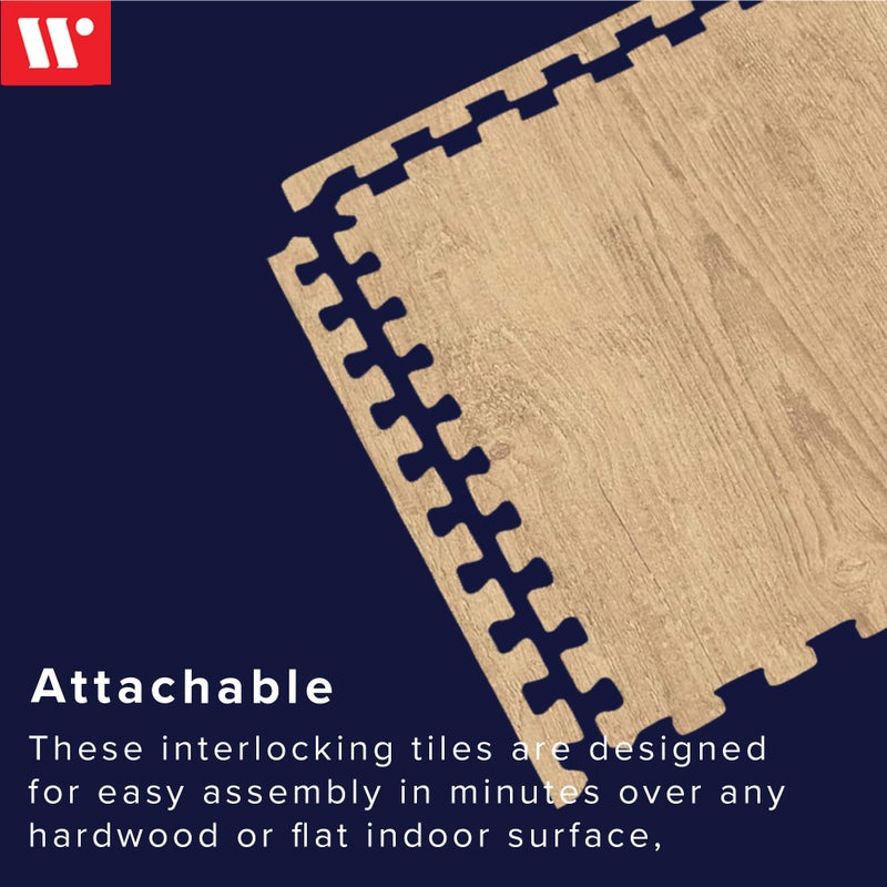 We Sell Mats Forest Floor Farmhouse 3/8 Inch Thick Printed Foam Tiles, Premium Wood Grain Interlocking Foam Floor Mats, Anti-Fatigue Flooring â€“ Stylish Flooring Solution - Image 5